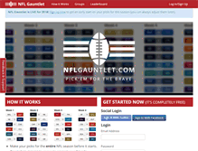 Tablet Screenshot of nflgauntlet.com